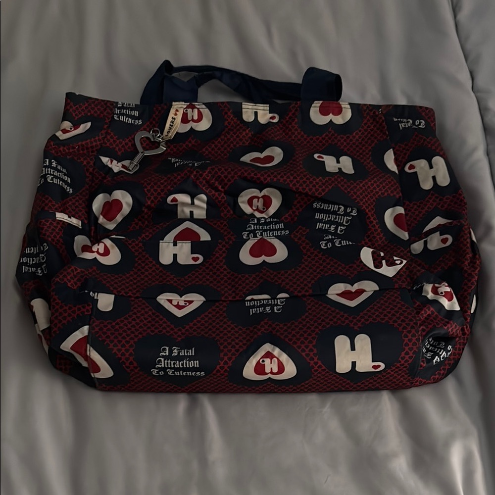 Stylish Navy and Red Tote Bag